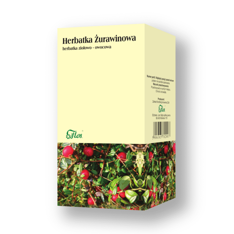 Żurawinowa herbatka ziołowo-owocowa 25x2,0g