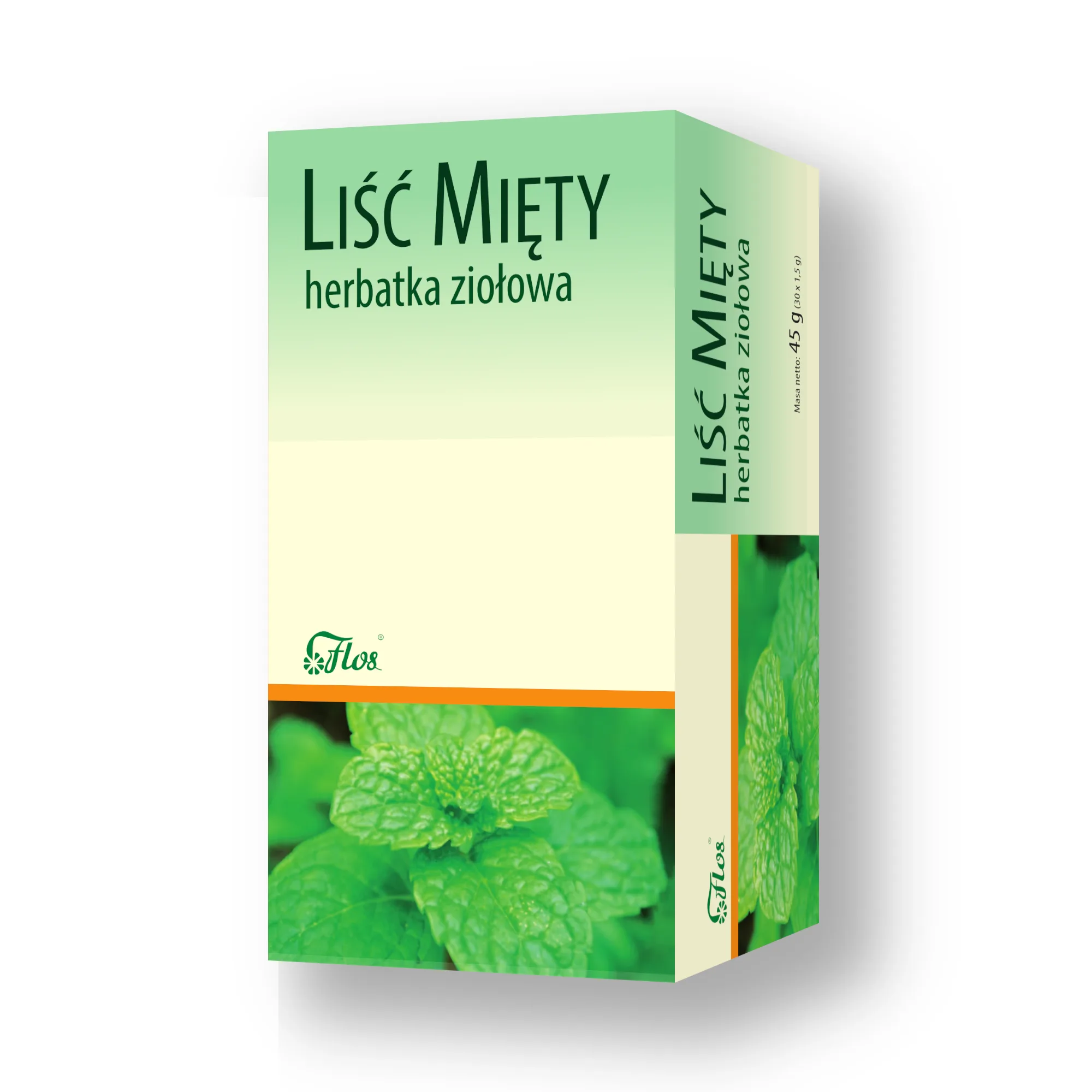 Mięta liść, herbatka ziołowa 30 x 1,5 g - środek spożywczy