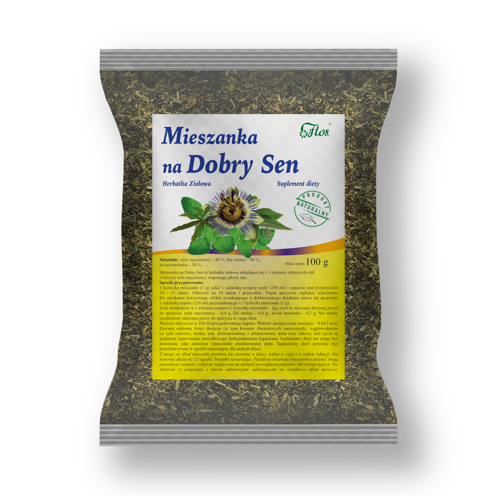 Mieszanka na Dobry Sen, 100g - herbatka ziołowa, suplement diety