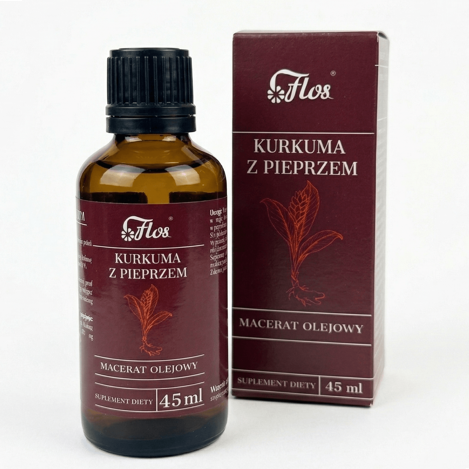 Kurkuma z pieprzem - macerat olejowy - 45 ml - suplement diety